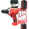 21V cordless drill with 2 batteries and 1 charger