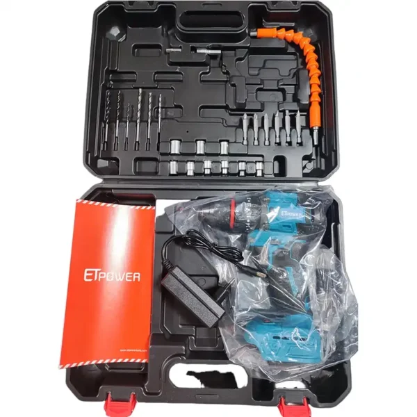 Trapano avvitatore a batteria senza spazzole con accessori